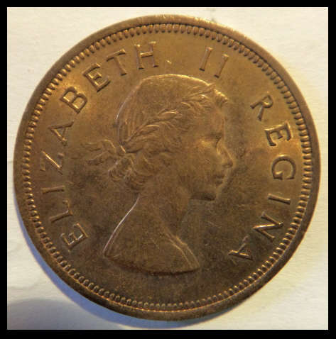 Crazy R1 Start! Union of South Africa, MINT STATE One Penny of 1960