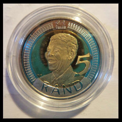 Crazy R1 Start! Mandela 2008 Birthday R5 (Encapsulated & MINT STATE)