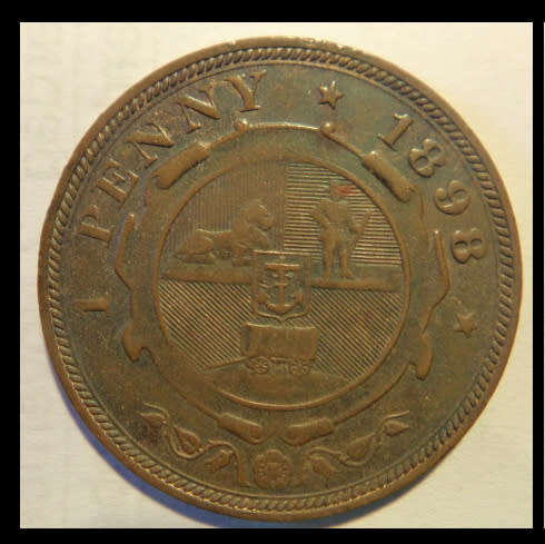 Crazy R1 Start! Paul Kruger Z.A.R. One Penny of 1898