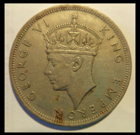Crazy R1 Start! Southern Rhodesia, King George VI, Half Crown (2/6-) of 1947
