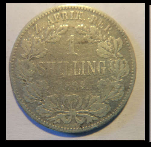 Crazy R1 Start! Sterling SILVER Paul Kruger One Shilling of 1894