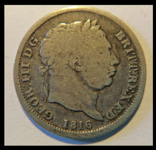 Crazy R1 Start! Sterling Silver Shilling (King George III) of 1816