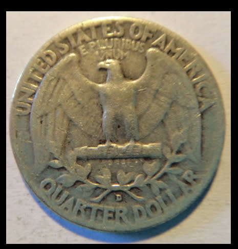 Crazy R1 Start! United States, Silver Quarter Dollar of 1954 (Denver) 90% silver