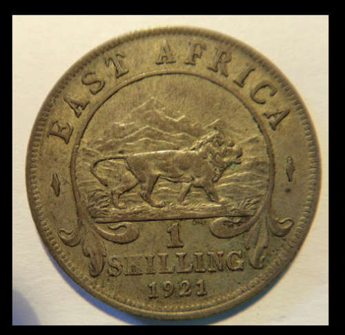 Crazy R1 Start! Colonial East Africa, One Shilling of King George V of 1921