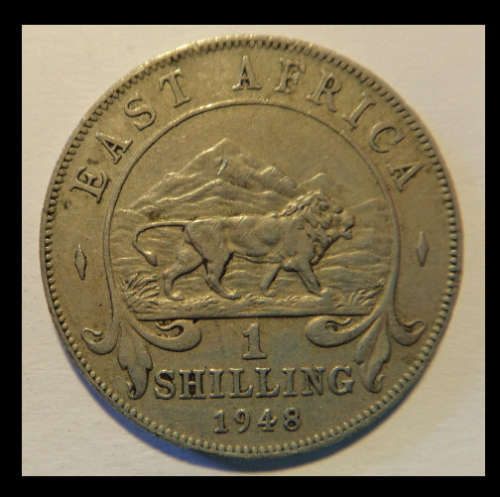 Crazy R1 Start! Colonial East Africa, One Shilling of King George VI of 1948