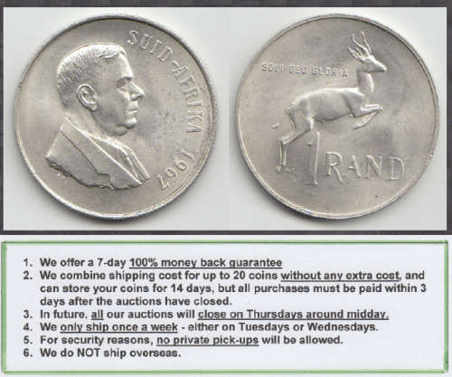 Crazy R1 Start! 80% SILVER R1 of 1967 (Afrikaans)