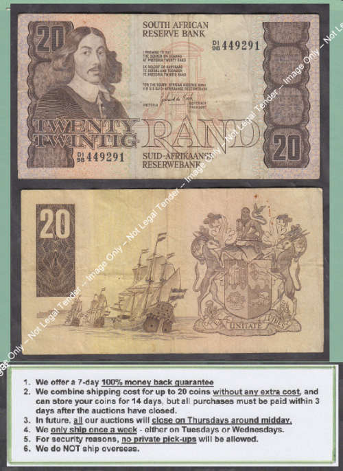 Crazy R1 Jan van Riebeeck R20 Bank Note of 1981