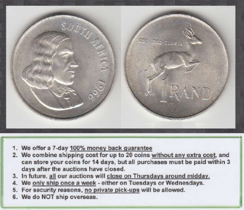 Crazy R1 Start! Republic of South Africa: Silver R1 of 1966 (English)