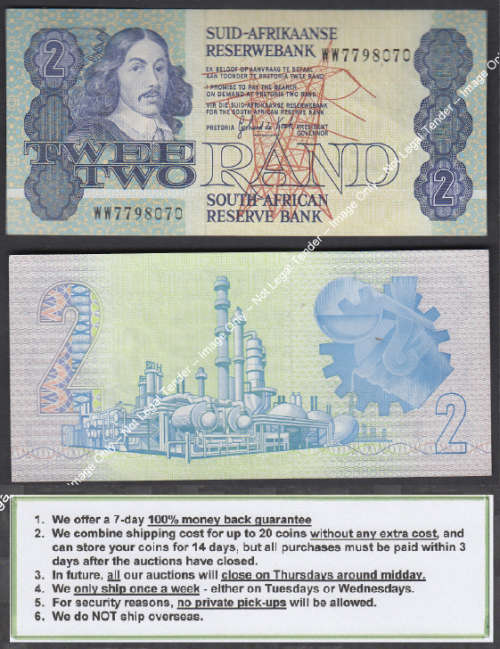 Crazy R1 Start! Jan van Riebeeck REPLACEMENT R2 Banknote of 1983