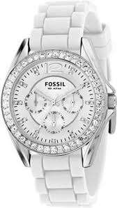 FOSSIL LADIES WATCH - RILEY WHITE CRYSTAL - ES2344