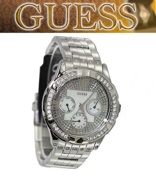 ***GUESS SILVER ROMAN HOLIDAY LADIES WATCH - G12579L***BRAND NEW***