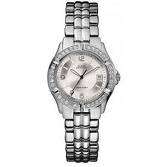 ***GUESS SILVER STAINLESS STEEL WATERPRO LADIES WATCH - G75511M***BRAND NEW***