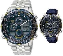 CITIZEN PROMASTER SKYHAWK BLUE ANGELS PILOTS WATCH - JN0040-58L+LEATHER