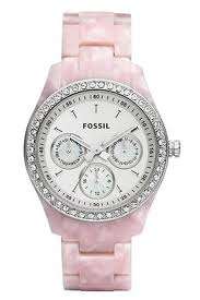 *** FOSSIL STELLA PINK PEARLED MULTIFUNCTION LADIES WATCH - ES2791 *** BRAND NEW ***
