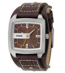 *** FOSSIL BROWN LEATHER MENS WATCH - JR9990 *** BRAND NEW, 100% AUTHENTIC ***