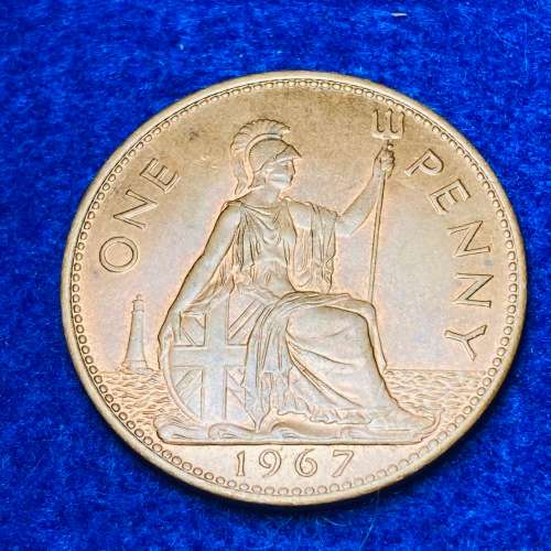 1967 ONE PENNY BRITISH UNC