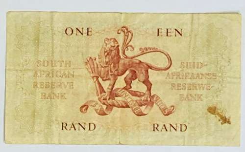 ONE RAND SA FIRST ISSUE G RISSIK BANKNOTE A73