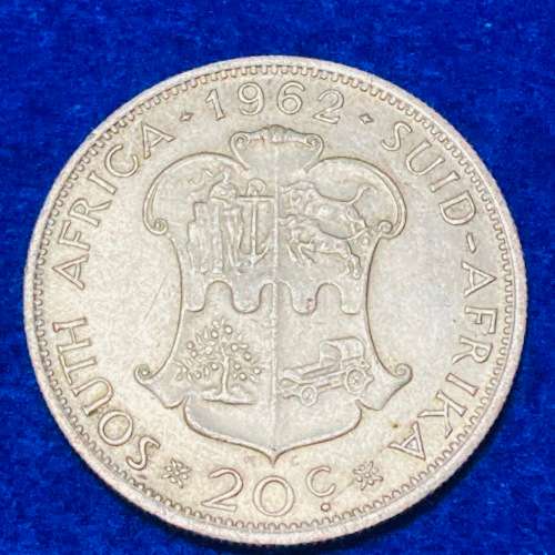 1962 20c SOUTH AFRICA FULL DETAIL A/UNC