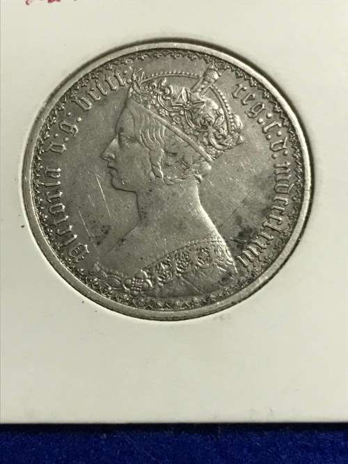 1851 GOTHIC ONE BRITISH FLORIN  ONLY 1540 MINTEDIN PROOF (.925 SILVER) NUMISTA 1,3% LEFT