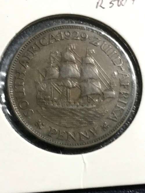 1929 1 PENNY ZUID AFRIKA (E/F CV R500)