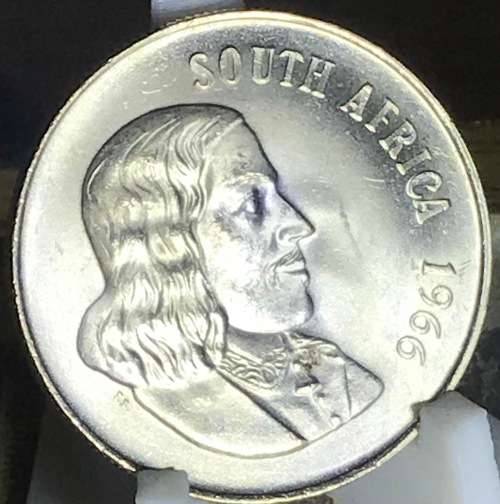 1966 ONE RAND (SILVER R1) SOUTH AFRICA (ENG) A/U FULL DETAIL