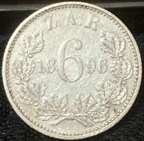 1896 SIXPENCE (ZAR) COIN FULL DETAIL