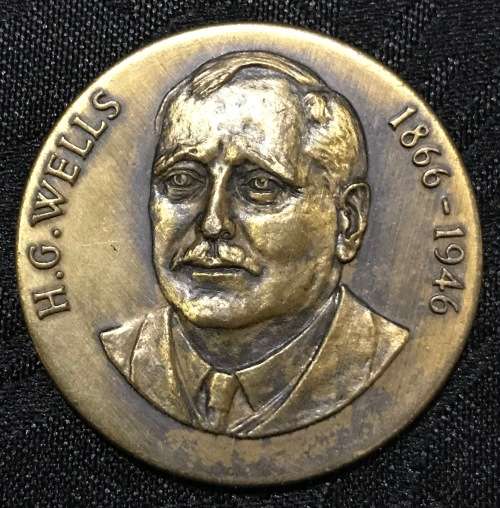 HG WELLS 1866-1946 FAMOUS MEDALLION