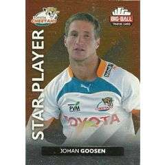 2012 Big Ball Rugby Trading card Cheetahs Foil Star Player Johan Goosen 56