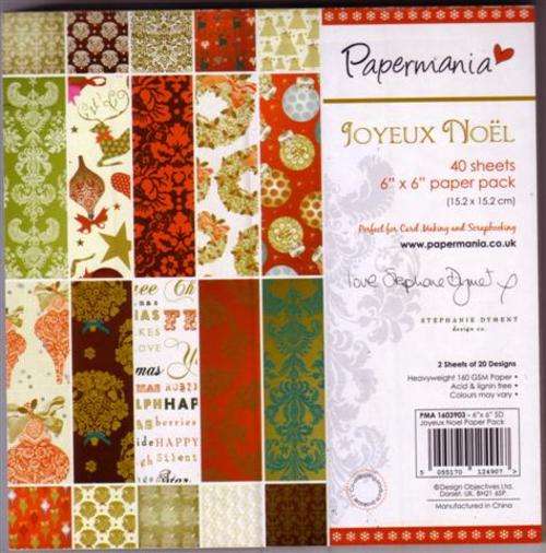6x6' scrapbook paper CHRISTMAS - 40 sheets