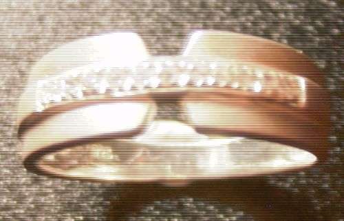 SOLID (  BRUSHED ).. STERLING SILVER.. ..CLEAR CUBIC ZIRCONIA.....R1 R1 R1 R1 R1