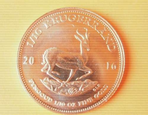 BRAND NEW...2016.....GOLD...1/10oz......UNCIRCULATED.....  KRUGER RAND......