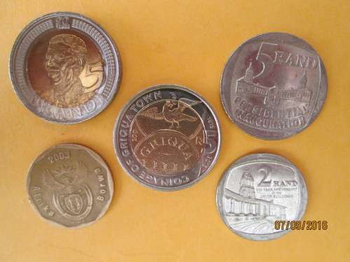 2015...R5........GRIQUA COIN........PLUS...FOUR POPULAR  RSA ...COINS  ..ONE BID FOR ALL.