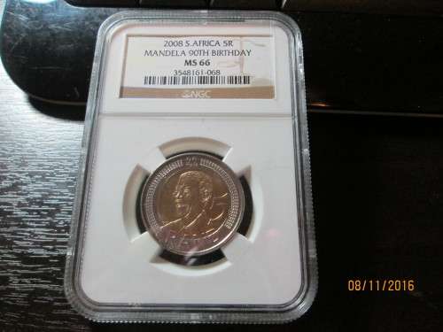 2008....MANDELA'S 90th BIRTHDAY.....R5....NGC... MINTSTATE...MS66.........R1...R1...R1.....R1