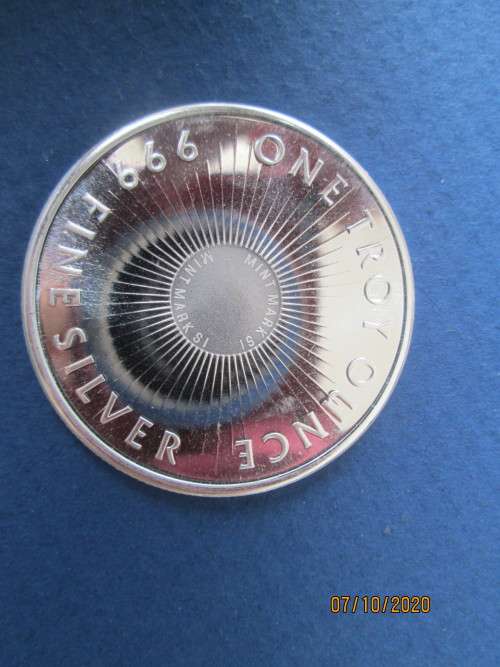 ( LOW START )    AMERICAN SUNSHINE ROUND    ( MINTMARKED ) PURE SOLID SILVER ROUND