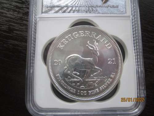 #  PROMO  #    2021   1oz SILVER KRUGERRAND  TOP MINTSTATE GRADE MS69