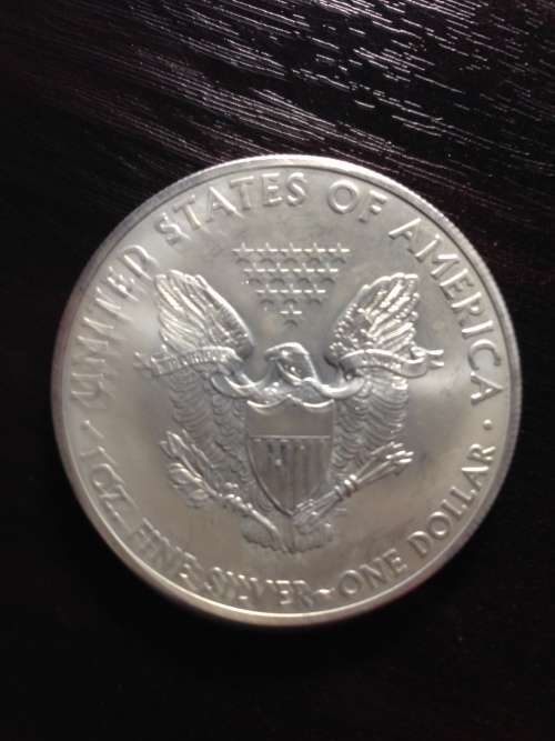 # PROMO #     2014   AMERICAN EAGLE    1oz...999.9%....PURE SOLID SILVER.....