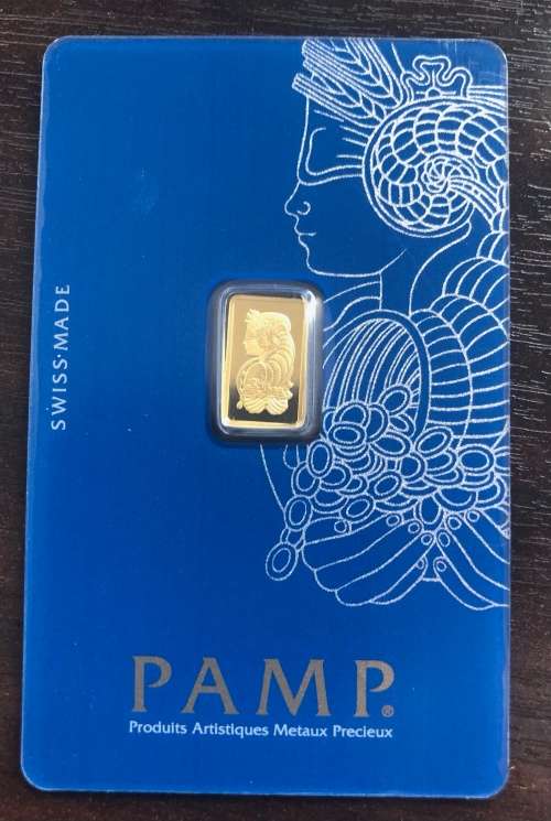 ONE GOLD GRAM    PAMP SUISSE    24ct GOLD BAR   ASSAYED ,  CERTIFIED AND SEALED