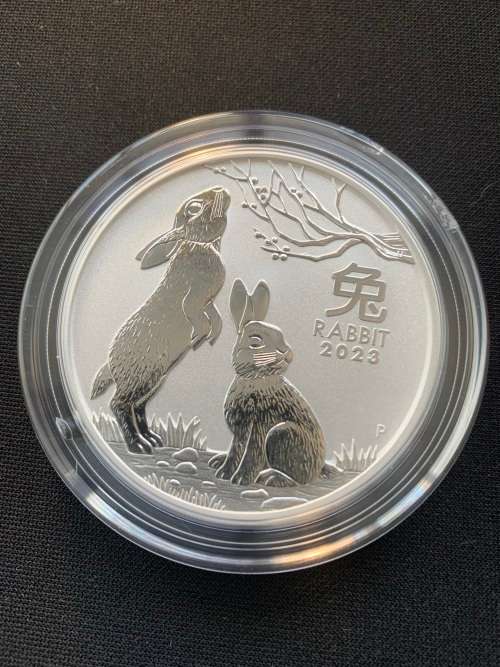 2023   TWO OUNCE   CHINESE YEAR OF THE   RABBIT   PURE SOLID SILVER