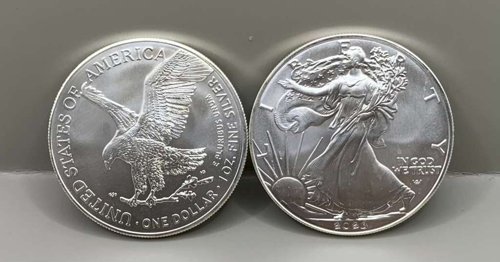 (  MAJOR DESIGN CHANGE  )   FAMOUS  AMERICAN     EAGLE  TYPE 2        1oz  PURE SILVER