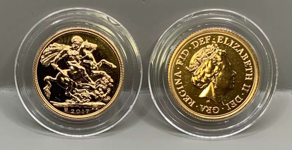 (   200 th  YEAR ANNIVERSARY  )   2017  BULLION  FULL GOLD  SOVEREIGN   ONCE OFF PRIVY MARK