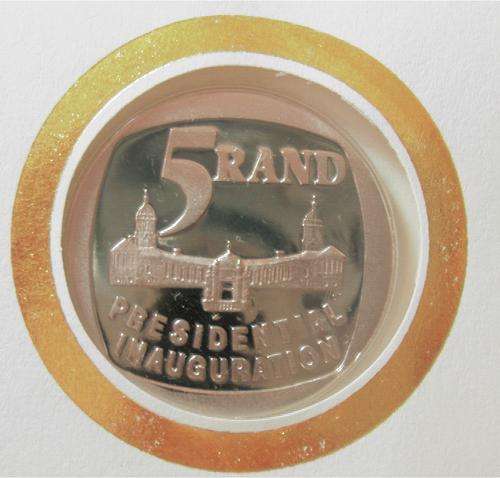 (((  CRAZY ONE RAND  ))...((  PARTIAL STEPS  ))...ORIGINAL.. PROOF...FDC..1994 INAUGURATION  MANDELA