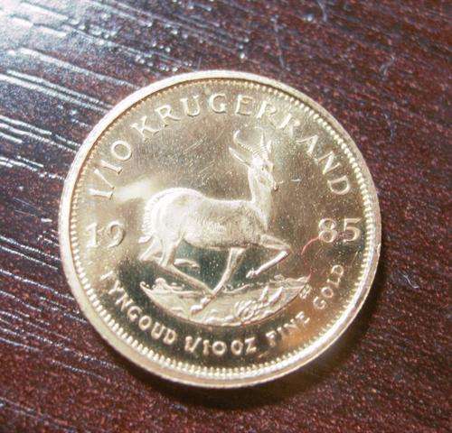 (((  CRAZY ONE RAND  )))....1985....1/10oz...GOLD...BULLION...KRUGERRAND