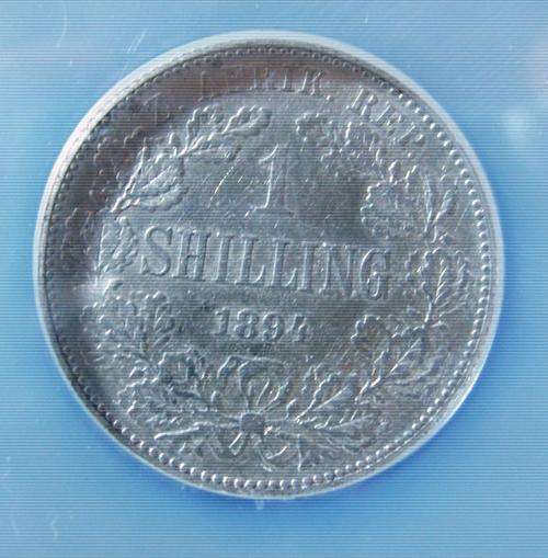 1894...ZAR....SILVER....SHILLING....VERY FINE DETAILS....MINTAGE 366,000