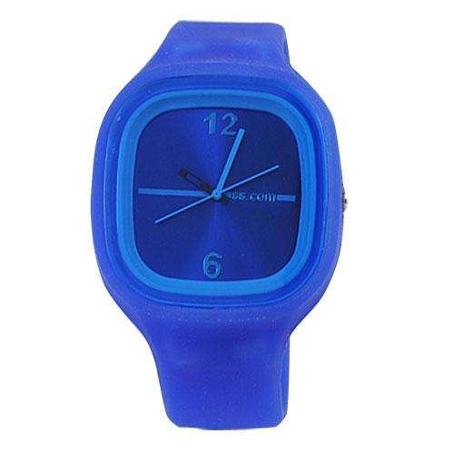 Silicone Sports Unisex Wrist Watch - DARK BLUE