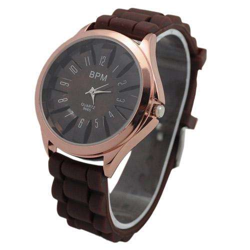 LOCAL STOCK Fashion Weave Silicone Quartz Wrist Watch Brown
