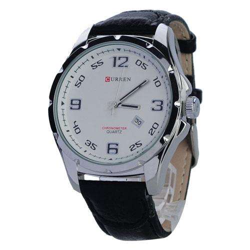 CURREN 8121 Stylish Quartz Movement Calendar Watch - Black Band