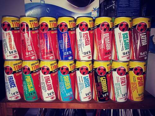 2004 UEFA European Championships Coke Can Collection - Full Set