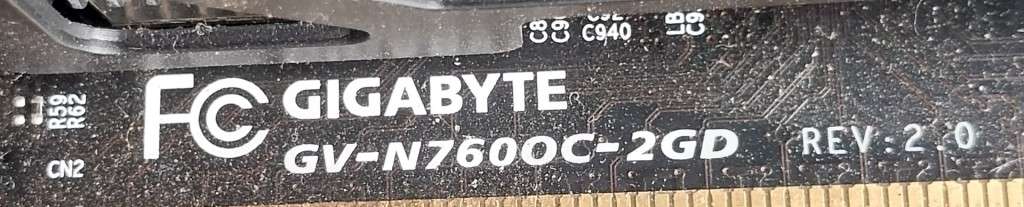 GIGABYTE GV-N760OC-2GD (rev. 2.0) Graphics Card - Please read Description