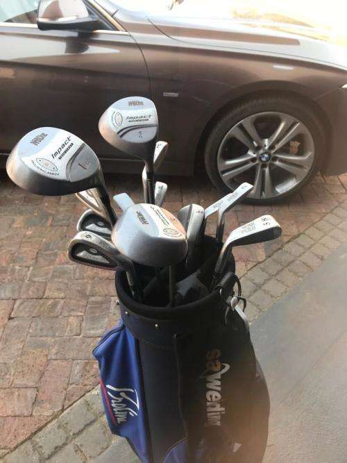 Proline golf clubs and carry bag