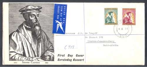 SWA 1964 CALVIN FDC CXD WINDHOEK 1-X-64